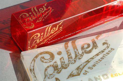 Historische Cailler-Verpackung und Frigor-Tafel
