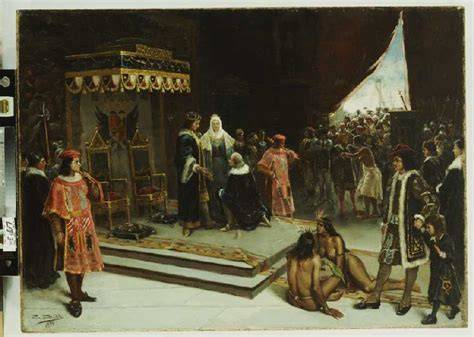Historische Darstellung: Bankett am spanischen Hof mit Biskuit