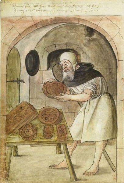 Historische Darstellung Lebküchner und Lebzelter, Klosterbäckerei