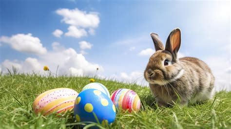 Historische Darstellung Osterhase und Eier