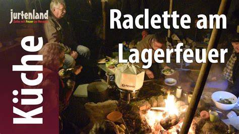 Historische Darstellung Raclette am Lagerfeuer