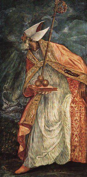 Historische Darstellung des heiligen Nikolaus von Myra in Bischofskleidung