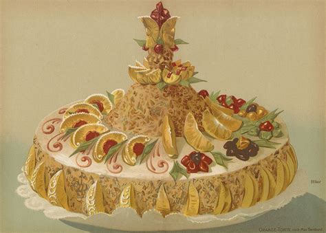 Historische Darstellung einer gefüllten Torte