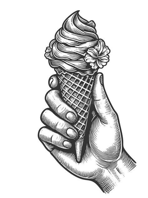 Historische Darstellung eines Soda-Brunnens mit Eiscreme