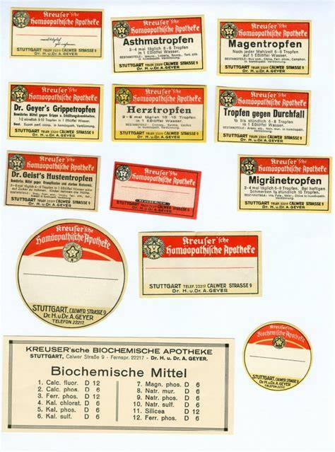 Historische Etiketten und Familienfotos der Reinmuths