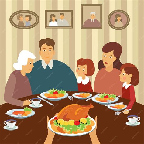 Historische Illustration: Horilka, Honig, Familie am Tisch