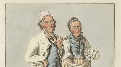 Historische Illustration eines Schokoladensalons im 18. Jahrhundert