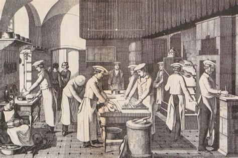 Historische Illustration von Metternichs Hofküche und der ersten Sachertorte