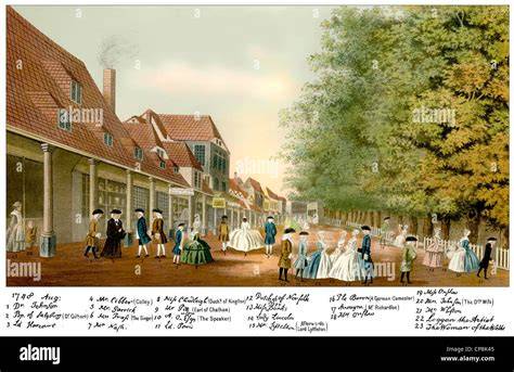 Historische Illustrationen: Kurgäste und klassische Oblaten