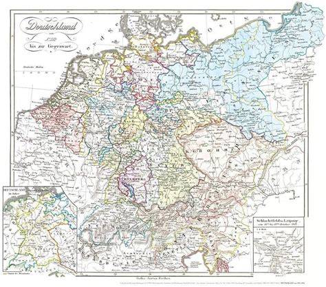 Historische Karte Ausbreitung des Strudels