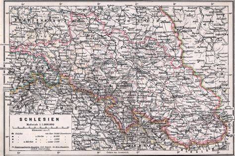 Historische Karte Schlesiens mit Hinweisen auf typische Backtradition