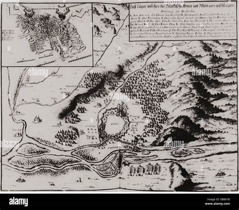 Historische Karte der Belagerung von Wien