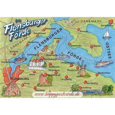 Historische Karte der Flensburger Kaufmannshöfe