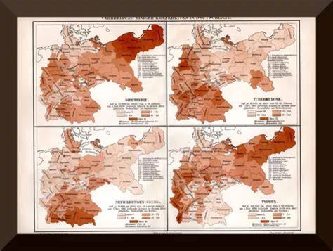 Historische Karte der Verbreitung von Trichterkuchen / Strauben