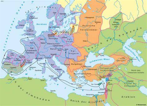 Historische Karte des Marzipanhandels vom Orient nach Europa