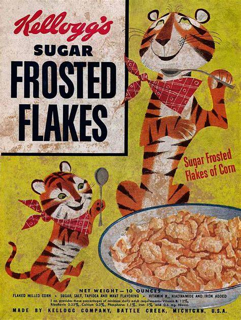 Historische Kellogg's-Werbung mit Tony the Tiger