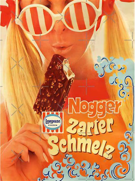 Historische Langnese Werbung mit Nogger