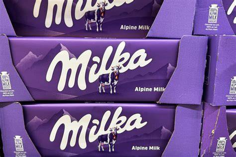 Historische Milka Verpackungen und Produktionsstätten