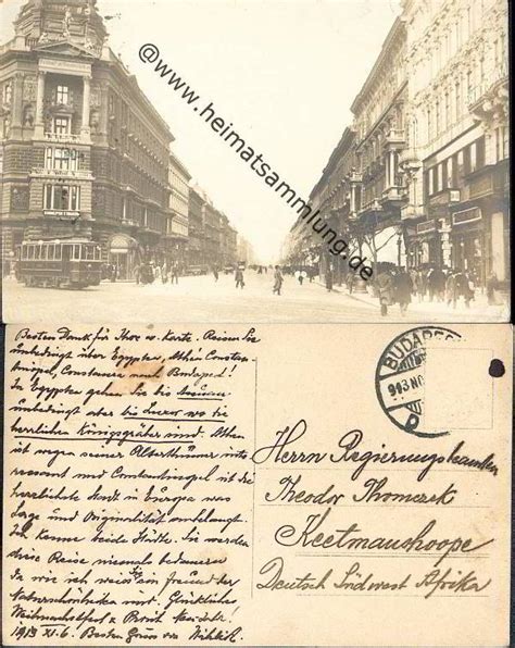 Historische Postkarte aus Budapest