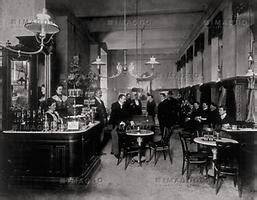 Historische Szene: Wiener Kaffeehaus um 1881