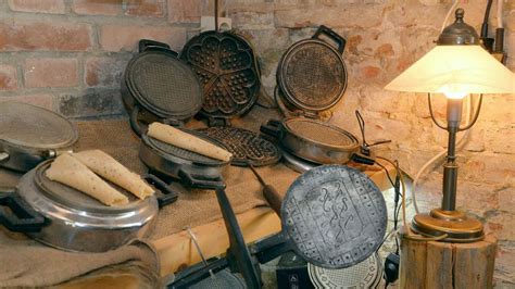 Historische Waffeleisen mit Mustern