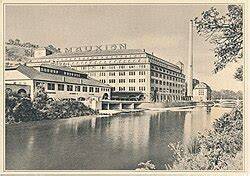 Historische Werbeanzeige der Schokoladenfabrik Mauxion