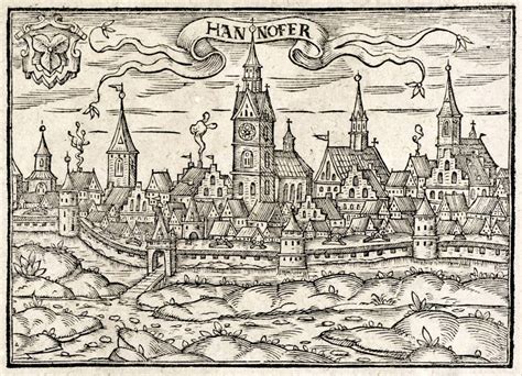 Historische Werbeanzeigen und Stadtansicht Hannovers