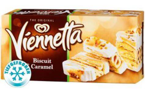 Historische Werbekampagne und Verpackungsdesign von Langnese Viennetta