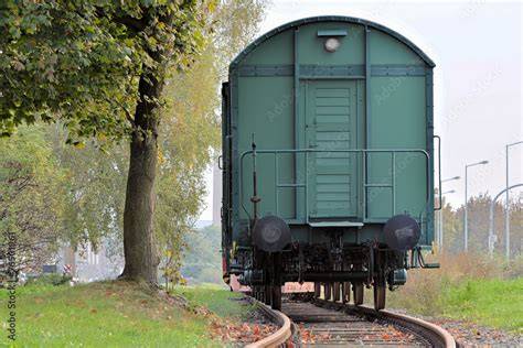 Historischer Eisenbahnwaggon mit Lebkuchen-Ladung