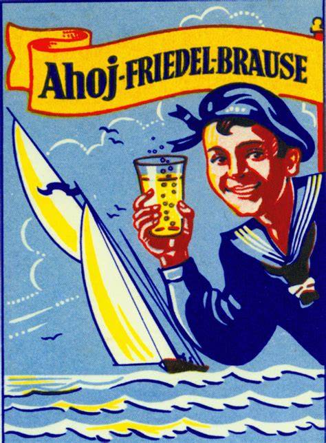 Historisches Foto der Friedel Ahoj-Brause-Produktion in Stuttgart