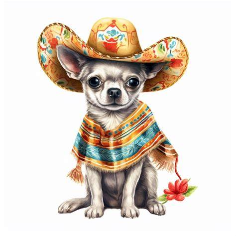 Historisches Gemälde eines Chihuahua in Mexiko