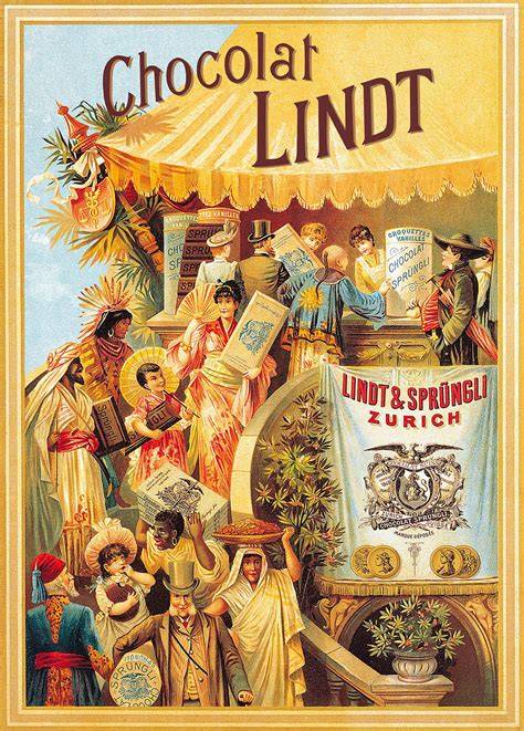 Historisches Plakat der Firma Sprüngli (um 1880)