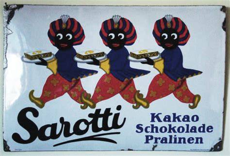 Historisches Sarotti-Logo und alte Berliner Schokoladengeschäfte
