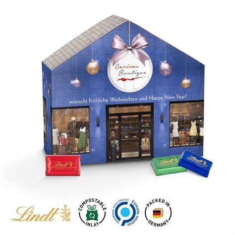 Hochwertige Lindt Schokotäfelchen im Adventskalender