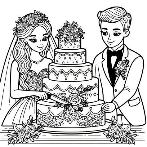 Hochzeitspaar schneidet gemeinsam die Torte an