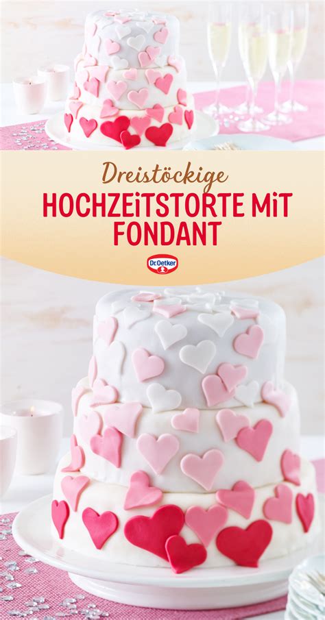 Hochzeitstorte mit Herz-Verzierung