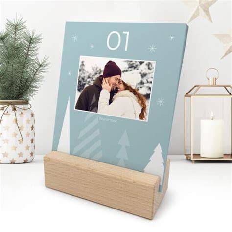 Holzaufsteller Adventskalender mit Foto