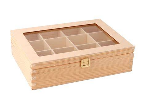 Holzbox hell mit 12 Sticks