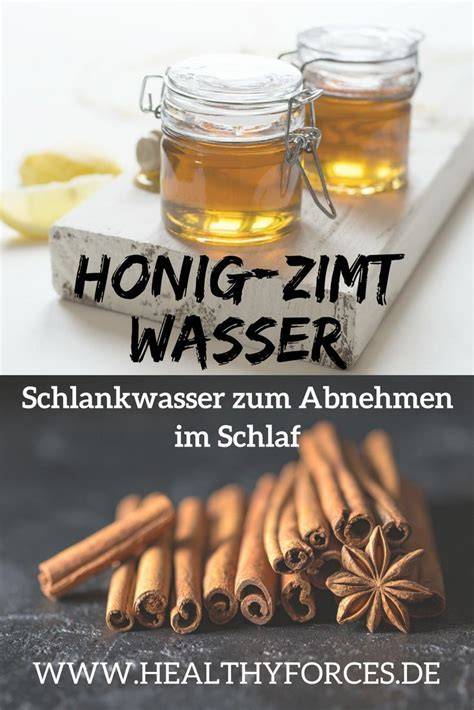 Honig und Zimt in einem Glas: Zutaten für Schlankwasser