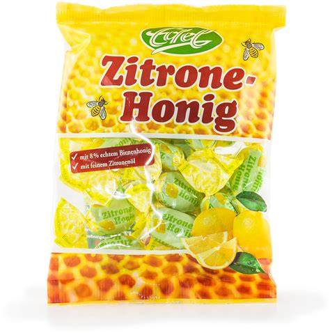 Honig und Zitrone Zutaten für Bonbons