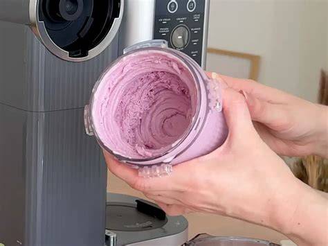 Honig-Gelato und Blaubeer-Frozen-Joghurt aus der Ninja Swirl