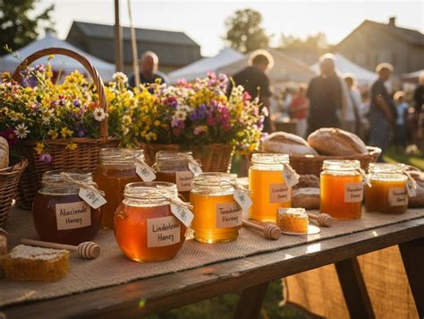 Honig-Gläser auf einem Imker-Markt