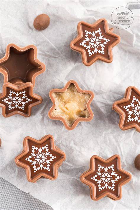 Honig-Marzipan-Pralinen mit Stern-Hohlkörpern