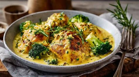 Honig-Senf-Hähnchen in cremiger Soße mit Thymian