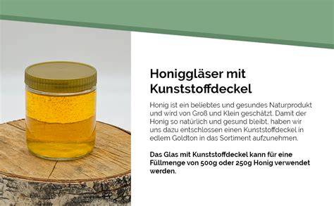 Honigglas mit Etikett und luftdichtem Verschluss