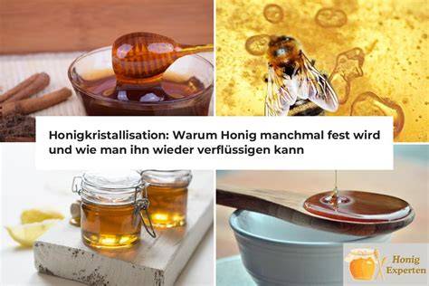 Honigkristallisation: fest und flüssige Phasentrennung