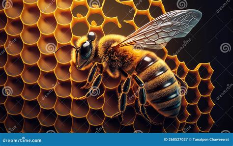 Honigwabe mit Arbeiterbienen