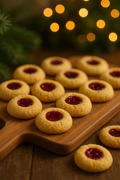 Husarenkrapfen auf Backblech mit Mulden und Marmelade