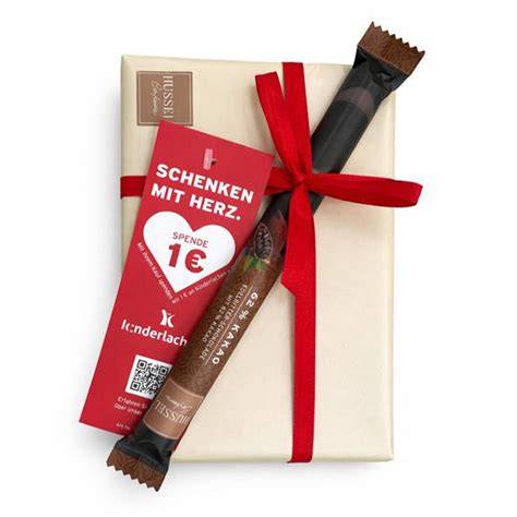 Hussel Pralinenschachtel mit Spendenanhänger