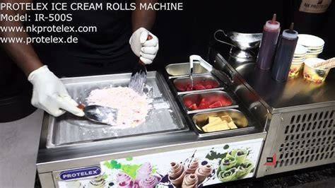Ice Cream Rolls Zubereitung live auf Hochzeitsfest